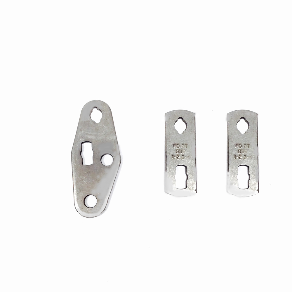 1969 Buick Skylark/GS/Regal/GN HURST SHIFTER TAB SET (3 PIECE) - DIE STAMPED, NOT LASER CUT. THEY FIT VERY TIGHTLY, PRESS FIT TO TRANS TO ELIMINATE ANY SHIFTER SLOP. THEY ARE STAMPED WITH FO FT OUT 1 2 3 4. | CP10484Z