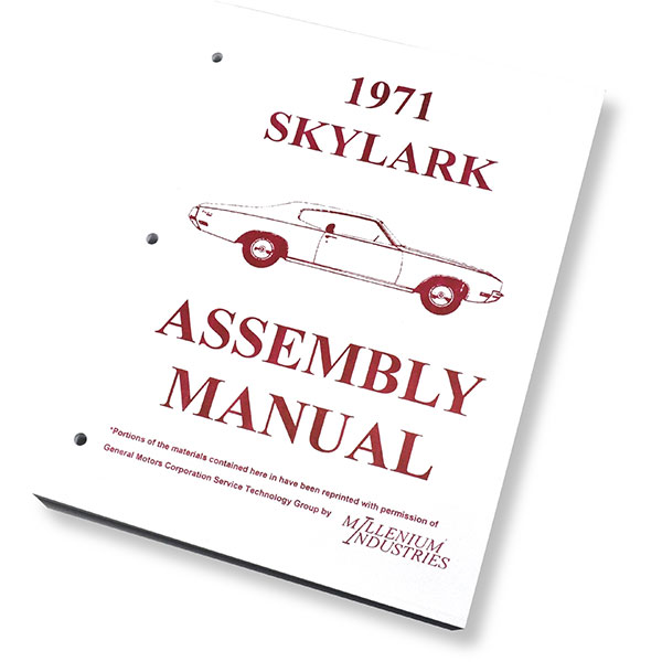 1971 Buick Skylark/GS/Regal/GN FACTORY ASSEMBLY MANUAL | BK5610S