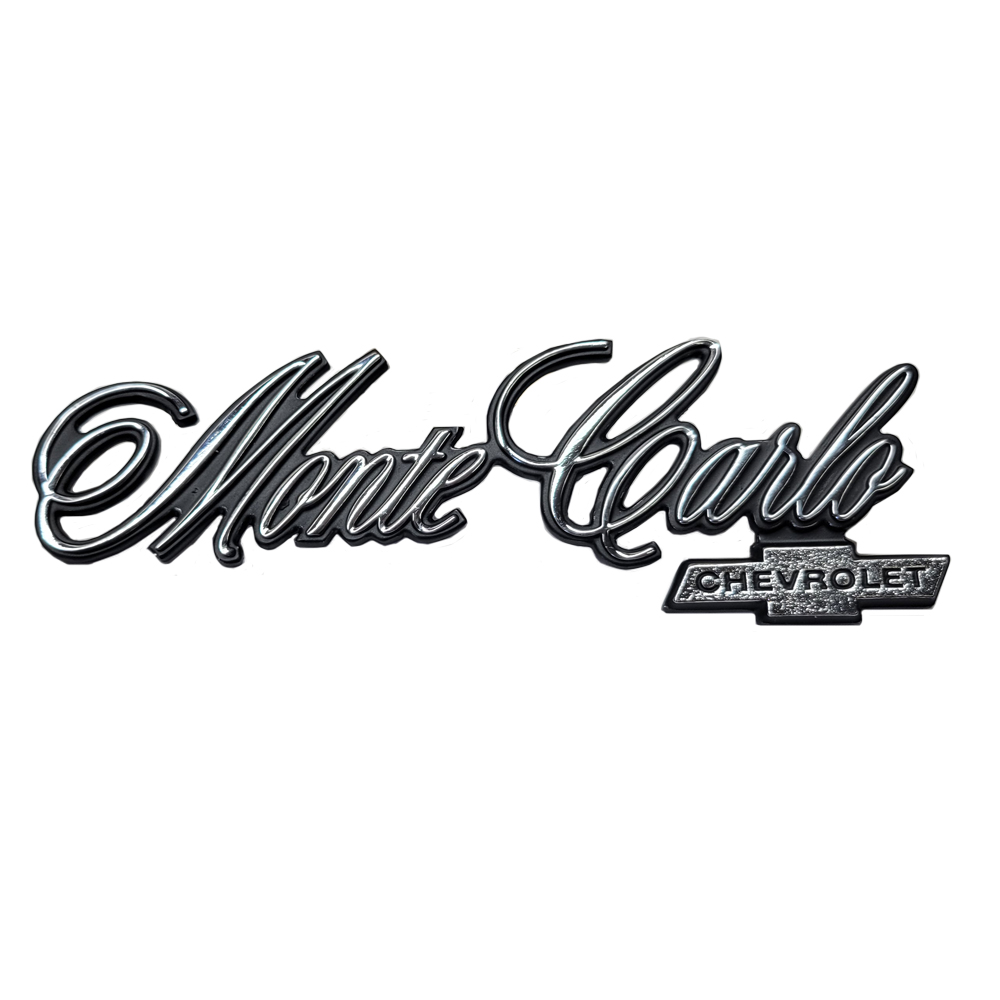 1976 Chevrolet Monte Carlo TRUNK LID EMBLEM (MONTE CARLO BY CHEVROLET) | EM1687M