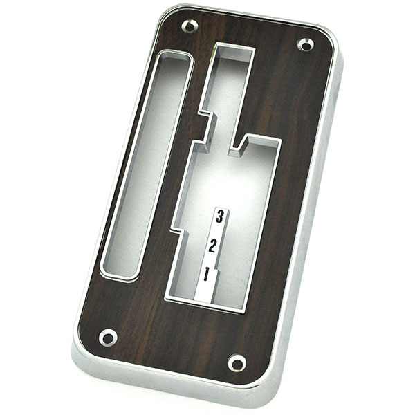 1967 Pontiac GTO/LeMans/Tempest DUALGATE TOP PLATE FOR HURST SHIFTERS WITH WOODGRAIN (INCLUDES TOP PLATE WITH WOODGRAIN ONLY) | CP5211Z