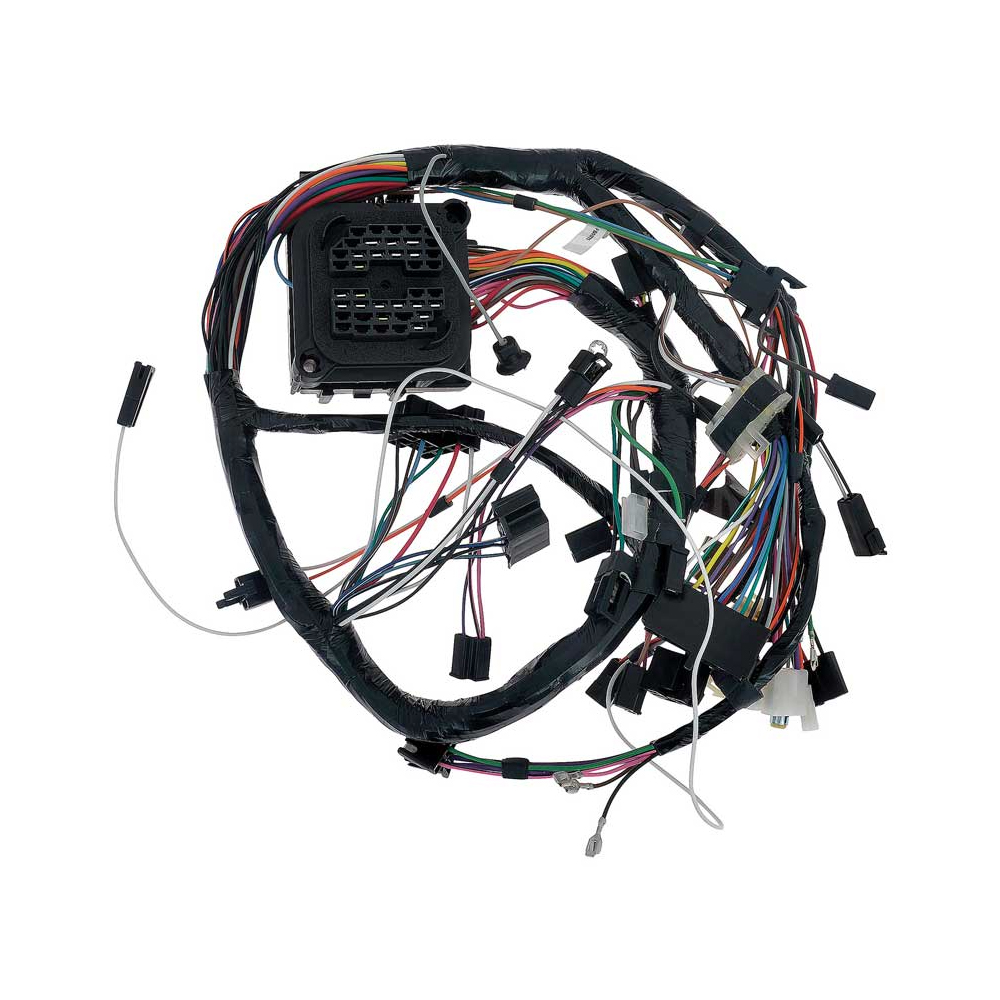 1975 Pontiac Firebird/TransAm DASH HARNESS, WITHOUT SEAT BELT IGNITION INTERLOCK, AFTER 3/24/75, WITH RALLY GAUGES, POWER DOOR LOCKS, AND ELECTRIC REAR WINDOW DEFOGGER (DOES NOT HAVE PINK & YELLOW WIRE IN 