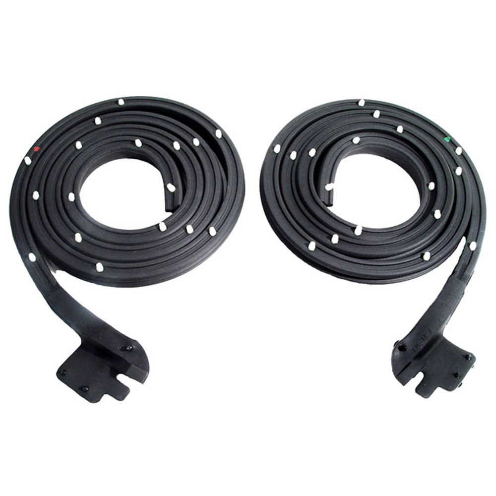 1966 Oldsmobile Cutlass/442/F85 DOOR WEATHERSTRIPS WITH CLIPS, 4 DOOR HARDTOP, REAR DOORS - PR | WS8538T