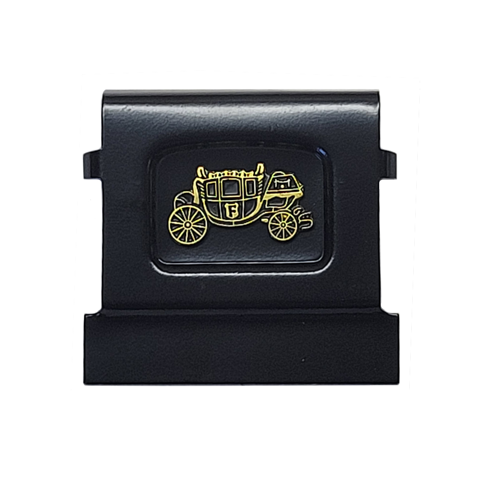1966 Pontiac GTO/LeMans/Tempest PUSH BUTTON WITH GOLD STAGECOACH EMBLEM (DELUXE) - EA | IN3334Z