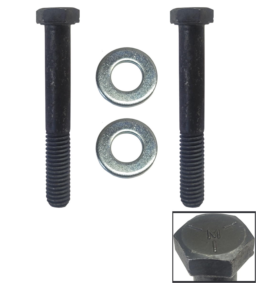 1972 Pontiac GTO/LeMans/Tempest LOWER TIMING CHAIN COVER BOLTS & WASHERS (INCLUDES 2 BOLTS WITH M MARK ON HEAD & 2 WASHERS) - 4 PIECE SETTIMING CHAIN COVER BOLTS & WASHERS (INCLUDES 2 BOLTS WITH TR MARK ON HEAD & 2 WASHERS) - 4 PIECE SET | EN3001Z