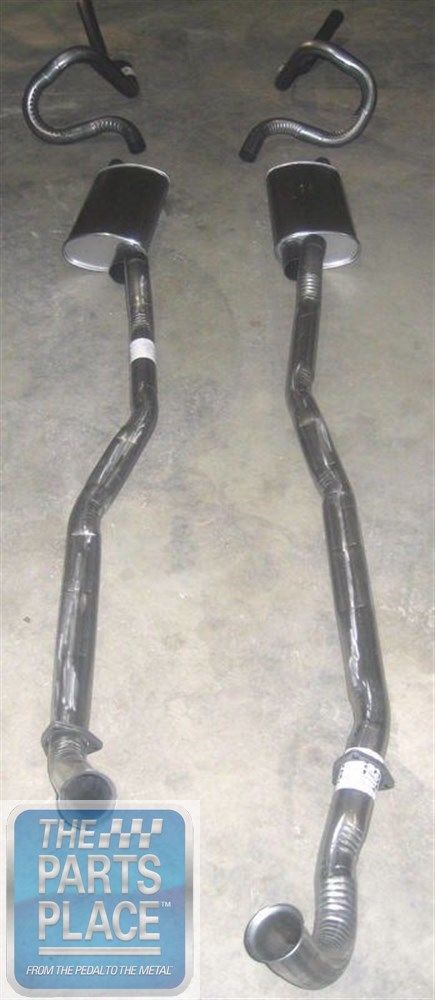 1966 Chevrolet Chevelle/Malibu EXHAUST SYSTEM PREBENT TO FACTORY SPECIFICATIONS (BIG BLOCK) ALUMINIZED 14 GAUGE WITHOUT RESONATORS | EX9647V