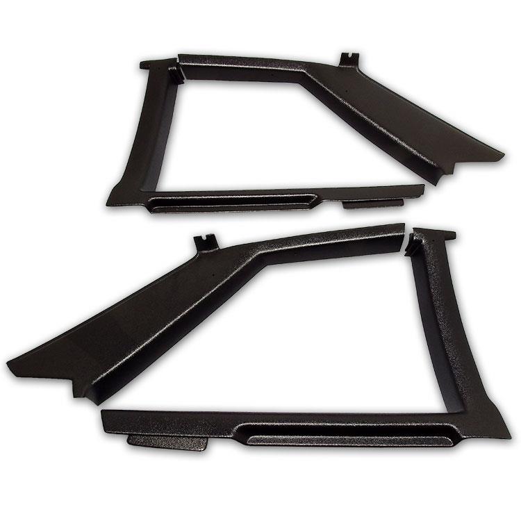 1981 Chevrolet Chevelle/Malibu REAR UPPER QUARTER PANEL INTERIOR TRIM FOR STANDARD MALIBU 2 DOOR HARDTOP (BLACK) LH & RH - 4 PIECE SET | IN9654V