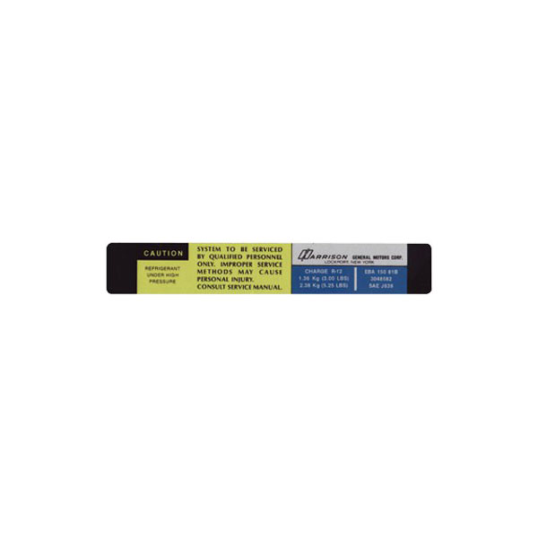 1980 Chevrolet Monte Carlo AIR COND. EVAP. BOX DECAL | DC1417M