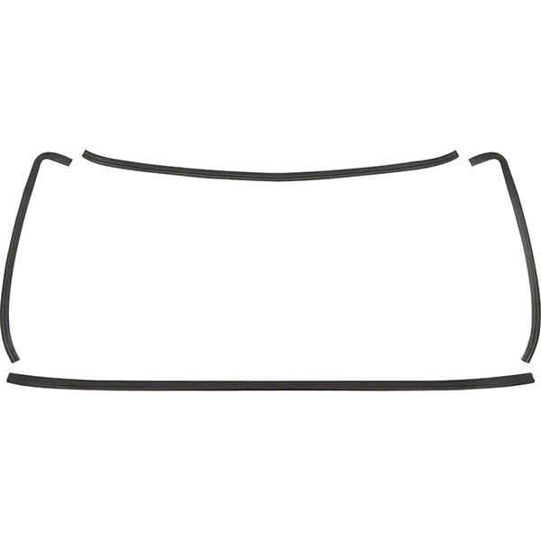 1976 Pontiac Firebird/TransAm REAR WINDOW MOLDING SET (PAINTED BLACK) - 4 PIECE SET | XP10366F