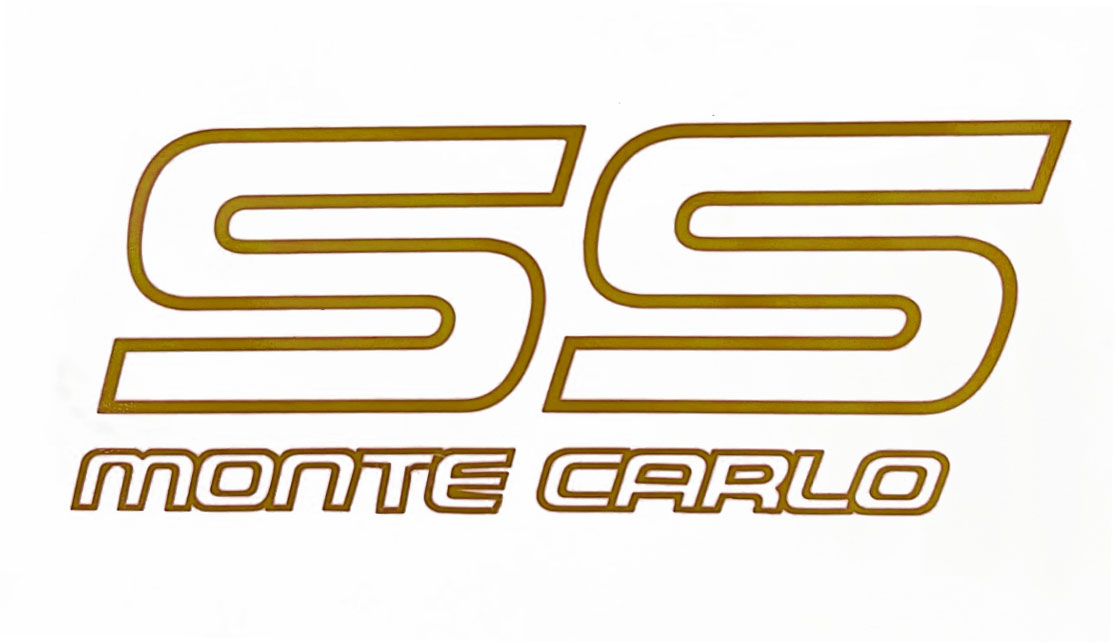 1987 Chevrolet Monte Carlo SS DOOR DECAL DARK GOLD | DC1582M