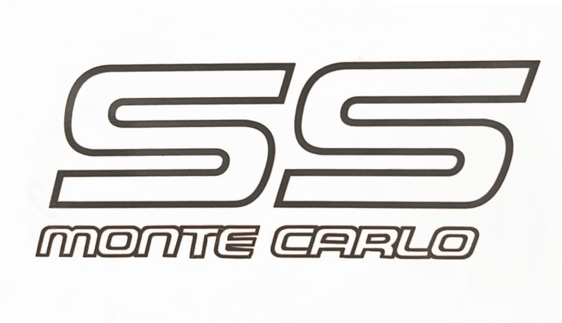 1987 Chevrolet Monte Carlo SS DOOR DECAL DARK GRAY | DC1583M