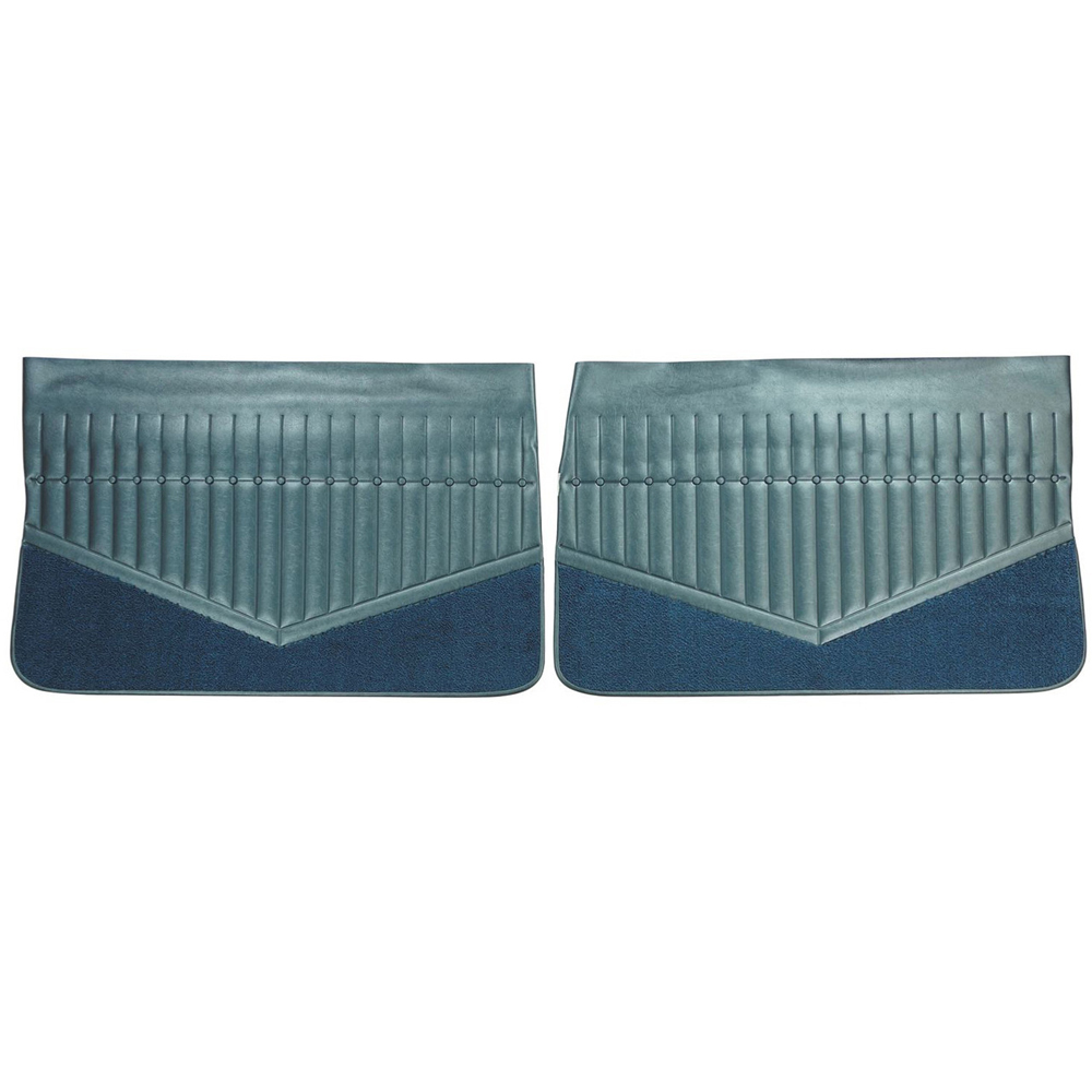1964 Buick Skylark/GS/Regal/GN FRONT DOOR PANELS (PUI UNASSEMBLED) DARK BLUE - PR | IN10110S