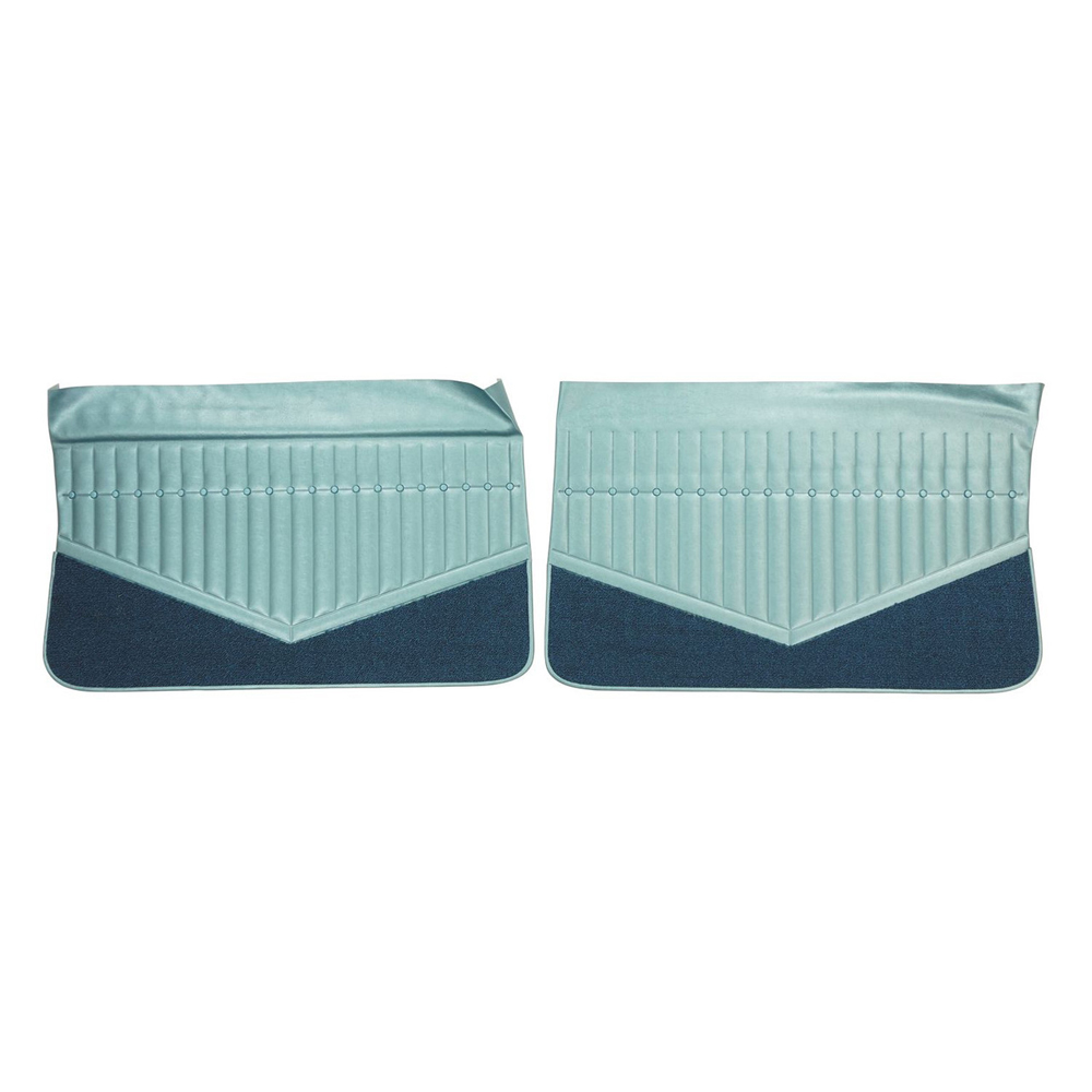 1964 Buick Skylark/GS/Regal/GN FRONT DOOR PANELS (PUI UNASSEMBLED) LIGHT BLUE - PR | IN10114S