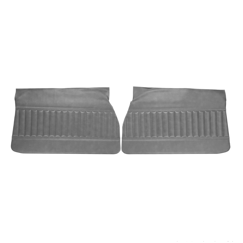 1972 Buick Skylark/GS/Regal/GN FRONT DOOR PANELS CUSTOM WITH HORIZONTAL ACCENT BANDS & VERTICAL PLEATS - FITS ALL 71 & 72 BENCH WITHOUT CENTER ARMREST MODELS ONLY (PUI UNASSEMBLED) TAN - PR | IN10116S