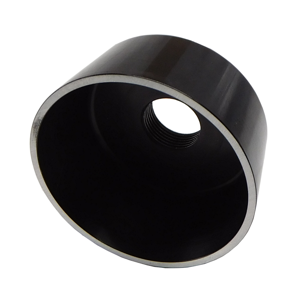 1968 Oldsmobile Cutlass/442/F85 WINDSHIELD WIPER SWITCH BEZEL NUT - ALUMINUM AND BLACK ANODIZED PLATED WITH POLISHED EDGE | IN10098T