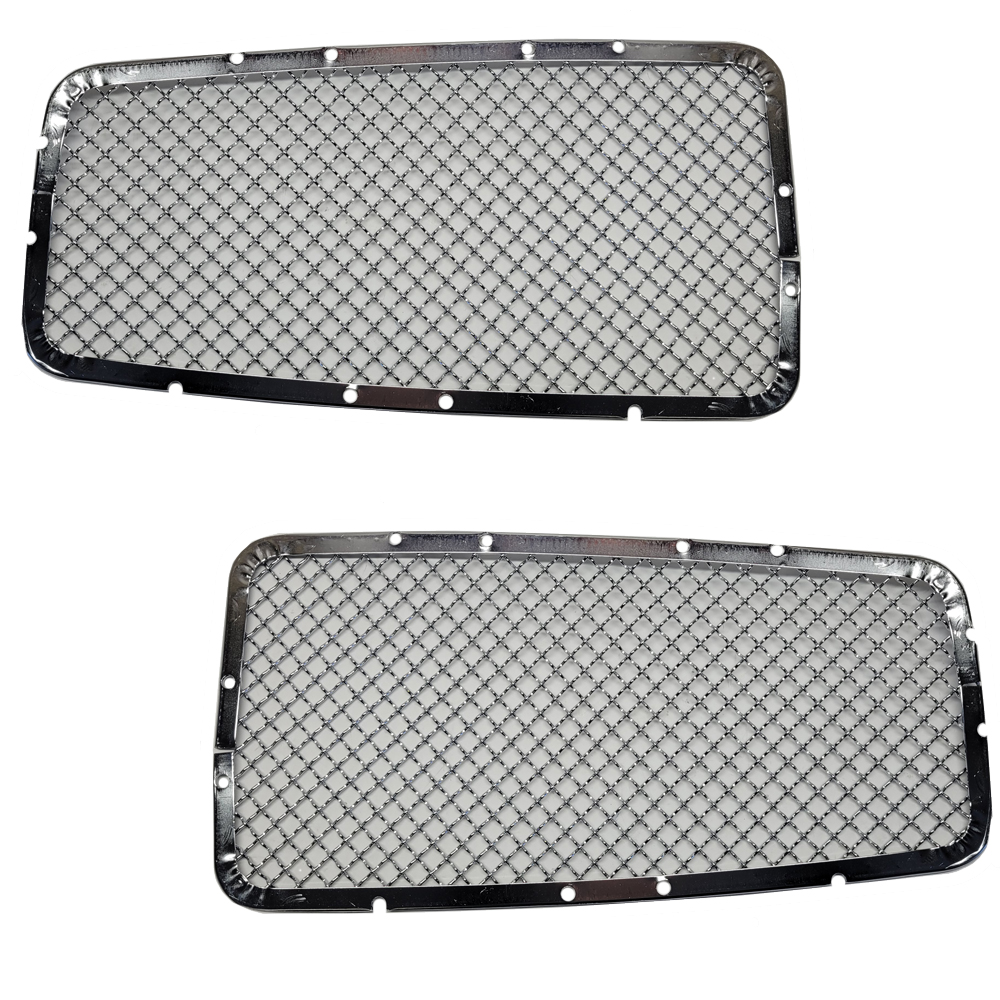 1971 Pontiac GTO/LeMans/Tempest GRILLES - CORRECT GRILLE WITH HONEYCOMB DIAMOND PATTERN MESH. THESE HAVE A BEAUTIFUL CHROME FINISH AND ARE SOLD IN PAIRS. YOU CAN ALSO USE THESE ON 1972 MODELS IF YOU WANT THE WIRE MESH STYLE | GH10235G