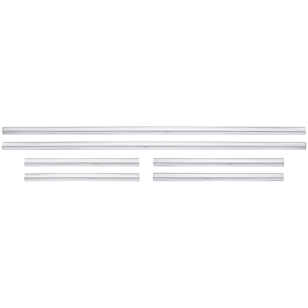 1981 Chevrolet El Camino LOWER BODY SIDE MOLDING SET IN BRIGHT ALUMINUM - 6 PC WITH CLIPS | XP10477E