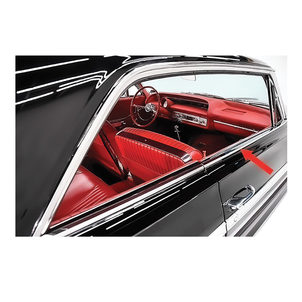 1961 Chevrolet Impala/Caprice/Bel Air DOOR BELT MOLDINGS (CONV. & 2 DR HARDTOP ONLY) - PR | XP10459P