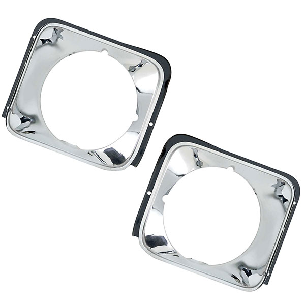1976 Chevrolet Nova/Chevy II CONCOURS & RALLY MODEL CHROME HEADLAMP BEZELS (REPRODUCTION) - PAIR | GH10495N