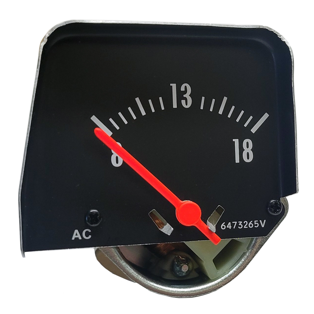1971 Chevrolet Nova/Chevy II CONSOLE VOLTMETER GAUGE (FOR USE WITH UPDATED WIRING) BLACK FACE - EA | CP10677Z