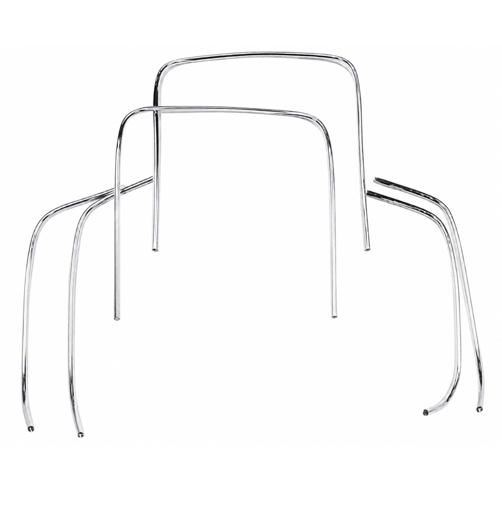 1969 Oldsmobile Cutlass/442/F85 MOLDED BUCKET SEAT CHROME KIT - CORRECT MOLDED PLASTIC | IN10734Z