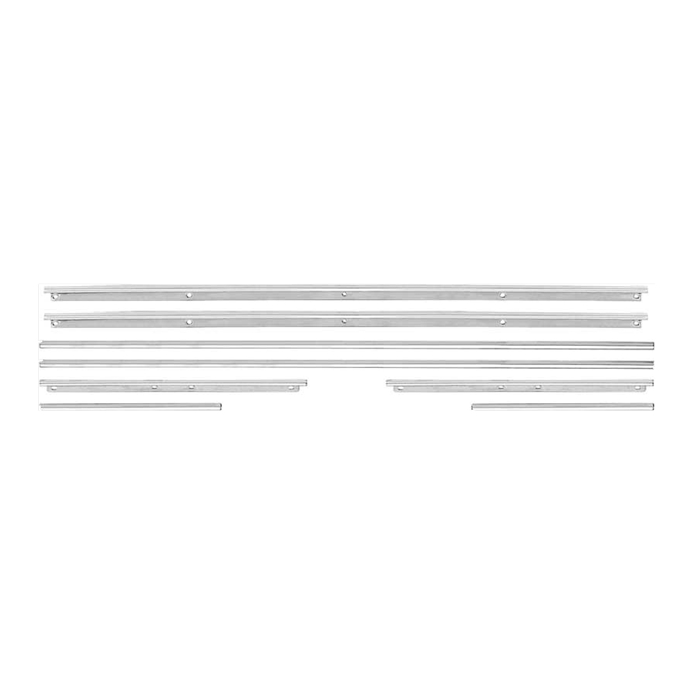 1967 Pontiac Firebird/TransAm DELUXE DOOR PANEL MOLDING SET, INCLUDES UPPER DOOR PANEL MOLDINGS (COUPE WITHOUT REAR ARM REST) - 8 PIECE SET | IN2834F