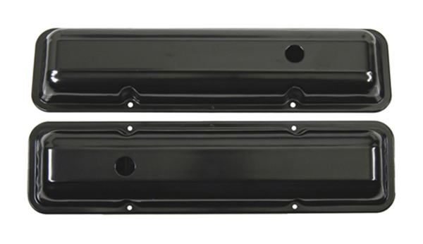 1972 Chevrolet Monte Carlo VALVE COVERS SMALL BLOCK PLAIN, 1 GROMMET STYLE HOLE IN EACH COVER (EDP COATED) - PR | EN12981Z