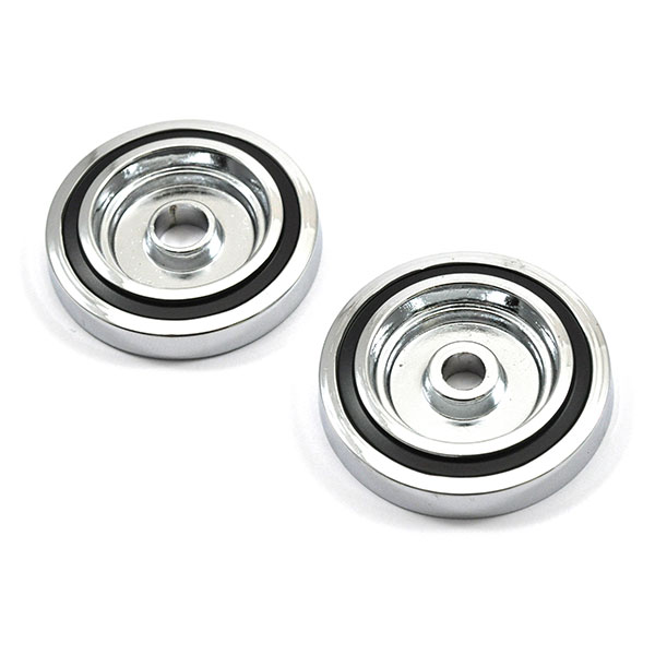 1966 Pontiac GTO/LeMans/Tempest INNER RADIO CHROME BEZELS (PAIR) 9782420 | 9782420