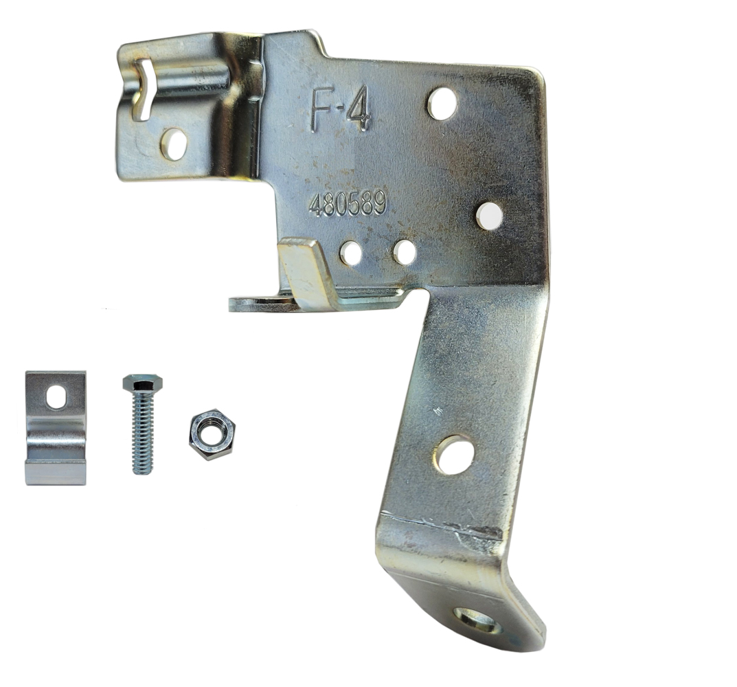 1970 Pontiac GTO/LeMans/Tempest RAM AIR THROTTLE CABLE BRACKET - 4BBL (TH400 OR MANUAL - CORRECT FOR 1971 BUT WILL WORK ON 1968-71 WITH HIGH RISE INTAKE & AIR CLEANER CLEARANCE ISSUES) CORRECT DIE STAMPED ORIGINAL TRANSMISSION THROTTLE CABLE BRACKET) | CB10846G