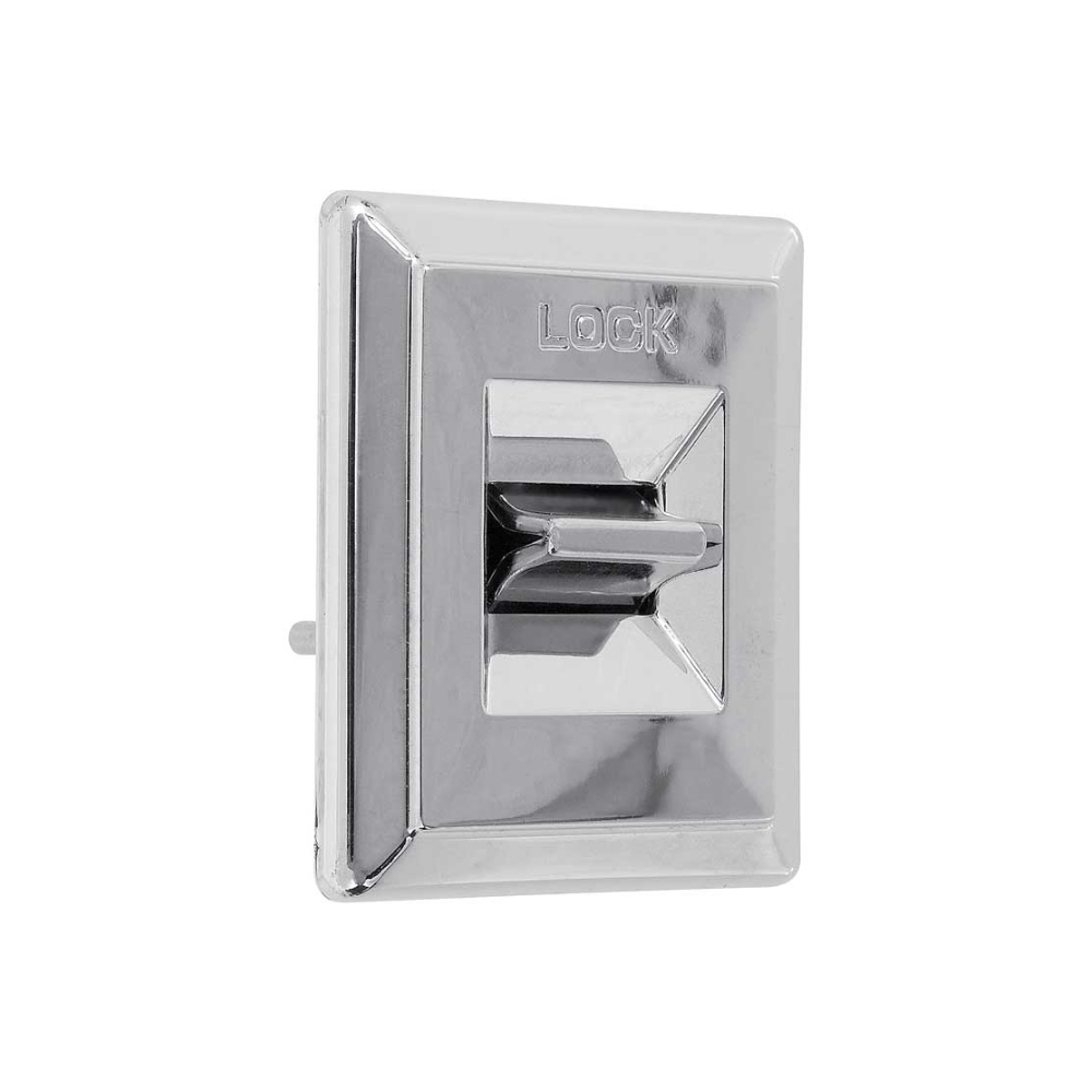 1983 Pontiac GTO/LeMans/Tempest POWER DOOR LOCK SWITCH - SINGLE BUTTON - READS LOCK AND HAS THE CORRECT SQUARE CORNERS AND PROFILE. REPLACES GM # 20734310. IT IS MADE OF PLASTIC AND IS CHROME PLATED (GRAND PRIX) | EL10876Z