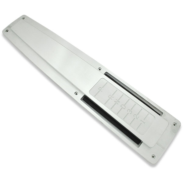 1972 Chevrolet Monte Carlo BILLET ALUMINUM CONSOLE TOP PLATE COVER (AUTOMATIC 4-SPEED) BRUSHED - CLEAR | CP10961Z