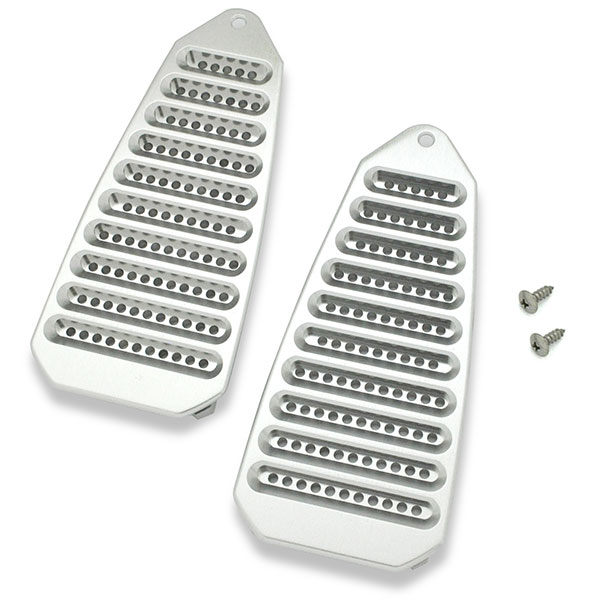 1969 Pontiac Firebird/TransAm DOOR JAMB VENTS (BILLET ALUMINUM) BRUSHED CLEAR ANODIZED - PR | BP10951F
