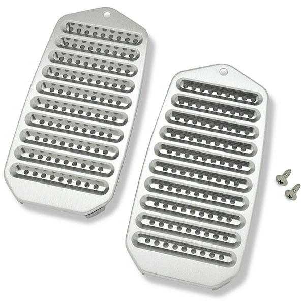 1970 Pontiac GTO/LeMans/Tempest DOOR JAMB VENTS (BILLET ALUMINUM) BRUSHED CLEAR ANODIZED - PR | BP10462Z