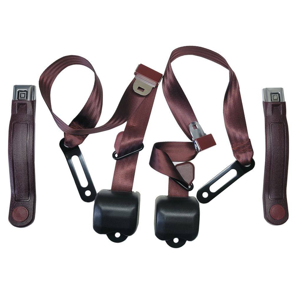 1978 Chevrolet El Camino FACTORY BUCKET SEAT BELT SET (BURGUNDY) | IN11000E