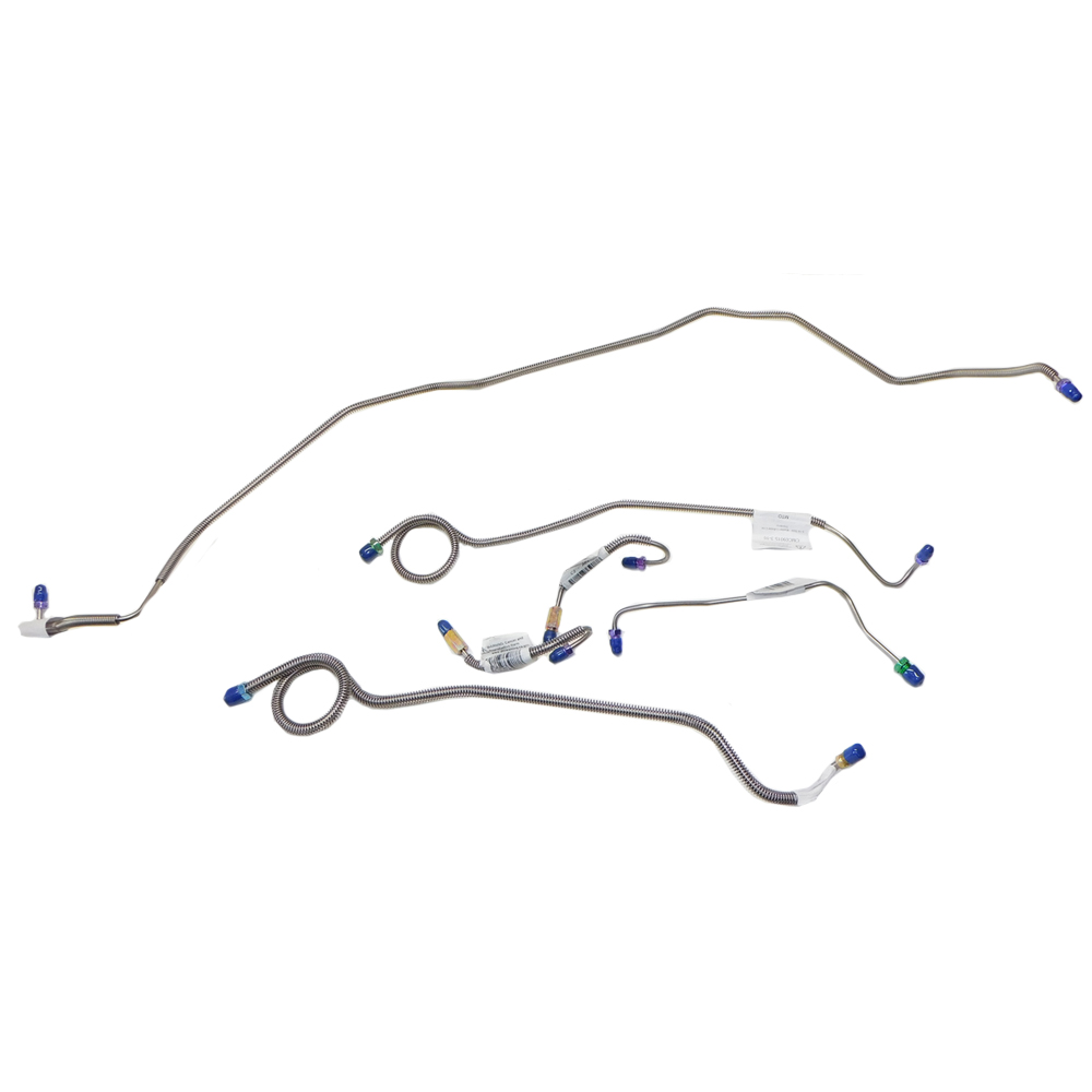 1970 Chevrolet Chevelle/Malibu FRONT BRAKE LINES - STANDARD DRUM WITH WHEEL LINES (6 PIECES) ** STAINLESS STEEL | BR11091V