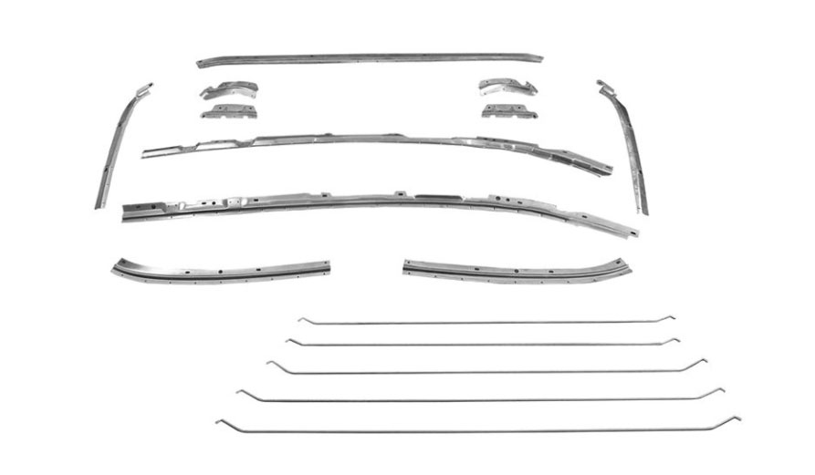 1965 Pontiac GTO/LeMans/Tempest METAL HEADLINER SUPPORT STRIP SET (1418U) INCLUDES 11 STRIPS AND 5 HEADLINER BOWS - 16 PC SET | IN11118A