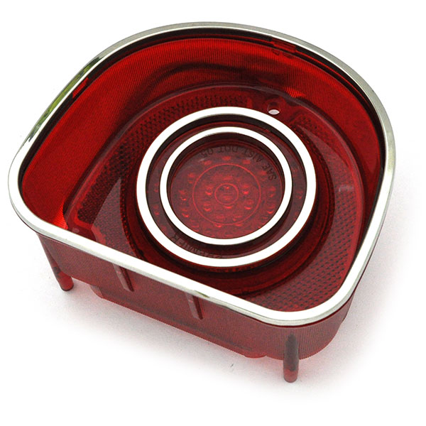 1968 Chevrolet Impala/Caprice/Bel Air LED TAIL LAMP LENS ASSEMBLY 2 CHROME CIRCLES WITH CHROME TRIM (IMPALA SS / CAPRICE) â€“ EA | XL11081P