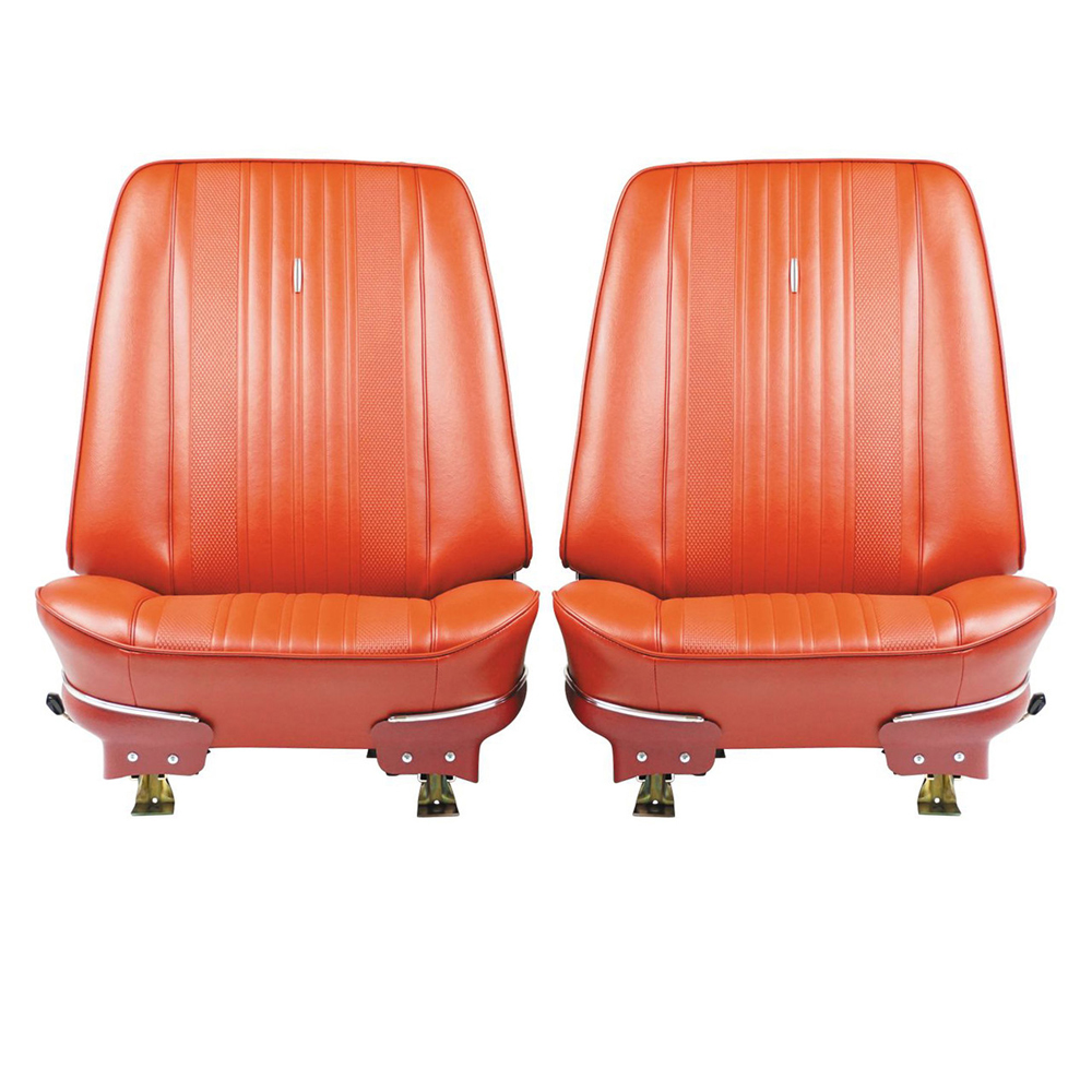 1970 Chevrolet Chevelle/Malibu PRE-ASSEMBLED BUCKET SEATS IN RED - PAIR | IN11132V