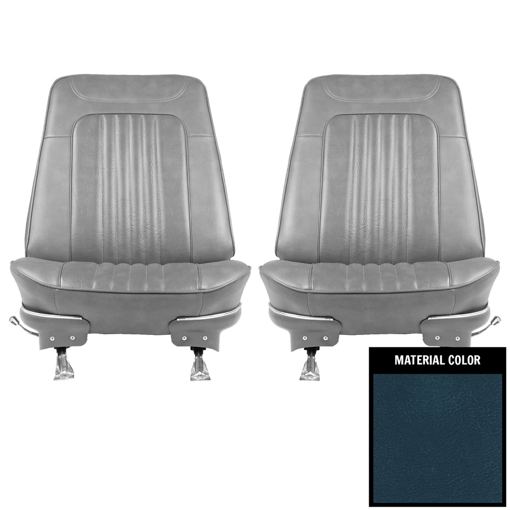 1971 Chevrolet Chevelle/Malibu PRE-ASSEMBLED BUCKET SEATS IN BLUE - PAIR | IN11134V