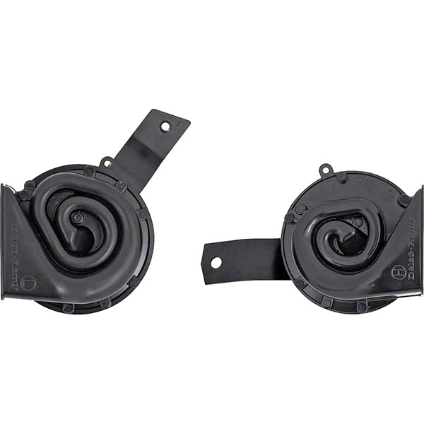 1969 Pontiac Firebird/TransAm HIGH NOTE & LOW NOTE FACTORY STYLE HORN SET WITH WELDED ON BRACKETS (STAMPED DELCO REMY - MADE IN USA) | EL0201F
