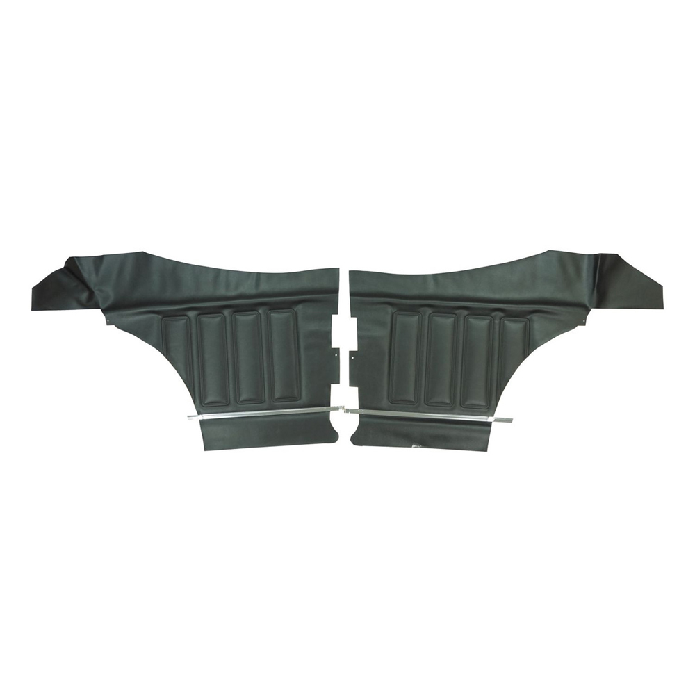 1968 Buick Skylark/GS/Regal/GN REAR QUARTER TRIM PANELS STANDARD COUPE (PUI UNASSEMBLED) BLACK - PR | IN11252S