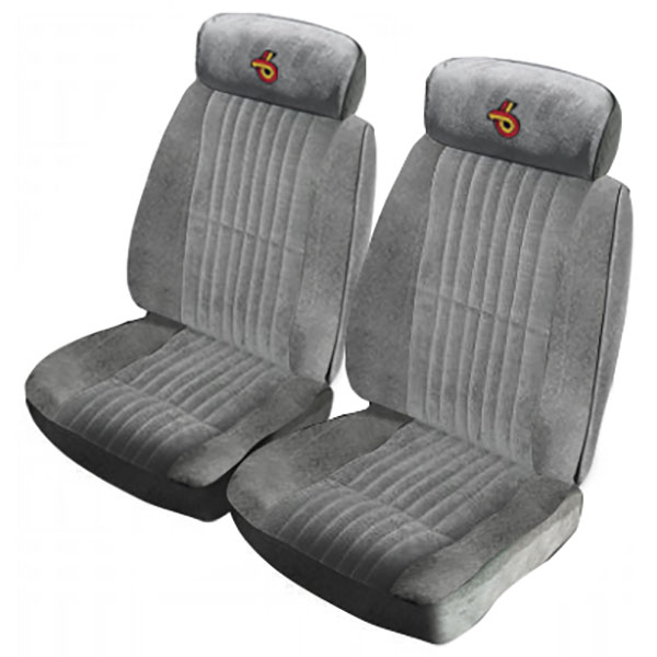 1986 Buick Skylark/GS/Regal/GN FRONT BUCKET SEAT COVERS GRAND NATIONAL (PALLEX CLOTH SOLID GRAY) - PR | IN11265S