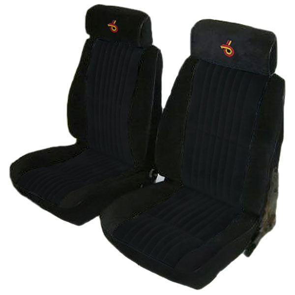 1986 Buick Skylark/GS/Regal/GN FRONT BUCKET SEAT COVERS GRAND NATIONAL (PALLEX CLOTH SOLID BLACK) - PR | IN11266S