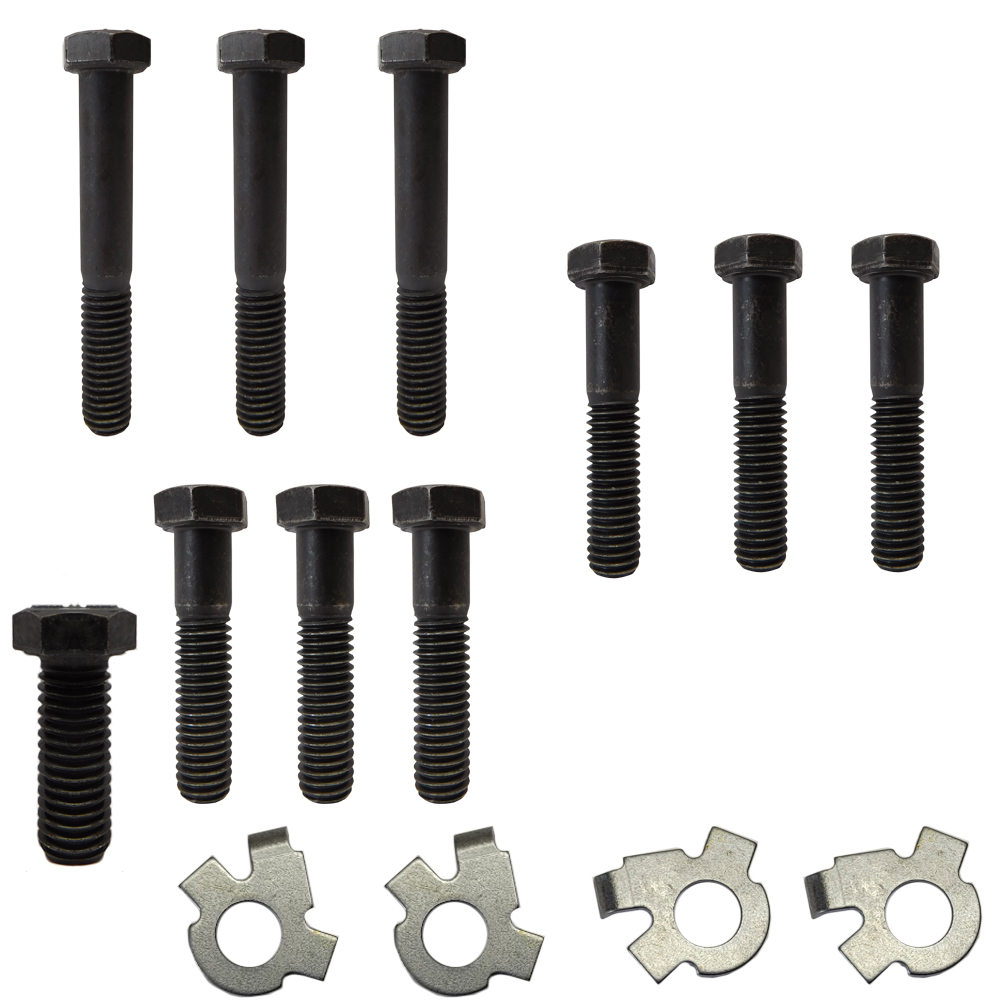 1971 Pontiac GTO/LeMans/Tempest ROUND PORT RAM AIR II / RAM AIR IV / HO EXHAUST MANIFOLD BOLT KIT - FOR ROUND PORT EXHAUST MANIFOLDS WITH 400 OR 455 RAM AIR II AND RAM AIR IV OR HO MOTOR. KITS CONSISTS OF 10 BOLTS IN THE PROPER LENGTH AND 4 LOCK TABS | EX11240F