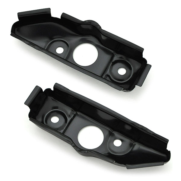 1972 Oldsmobile Cutlass/442/F85 REAR SIDE MARKER HOUSING BRACKETS (NEW BLACK METAL) - PR | XL12291T