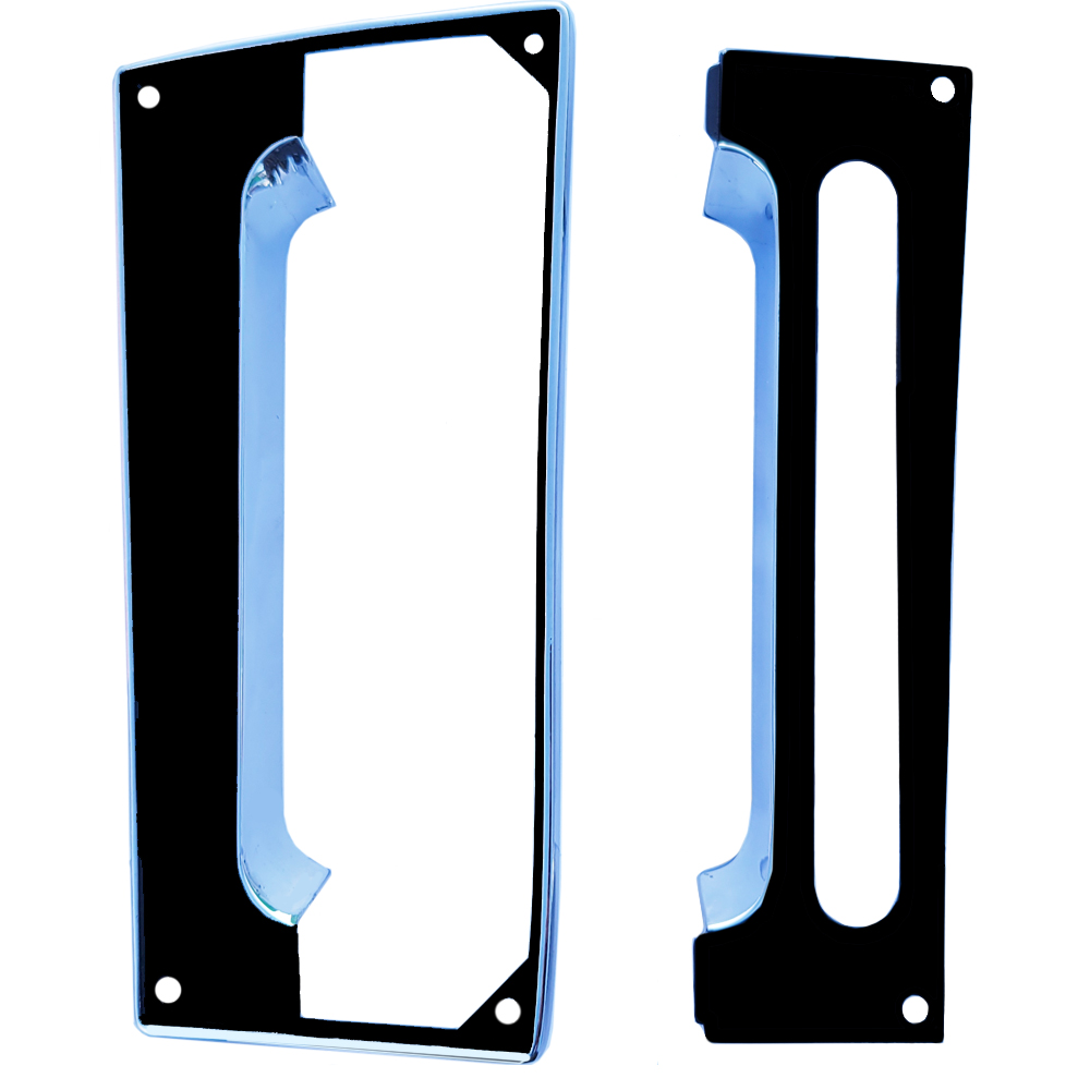 1966 Chevrolet Nova/Chevy II AUTOMATIC SHIFT PLATE (DIE-CAST) 2 PIECE TOP PLATE CHROME PLATED WITH BLACK INSERTS | CP12296N