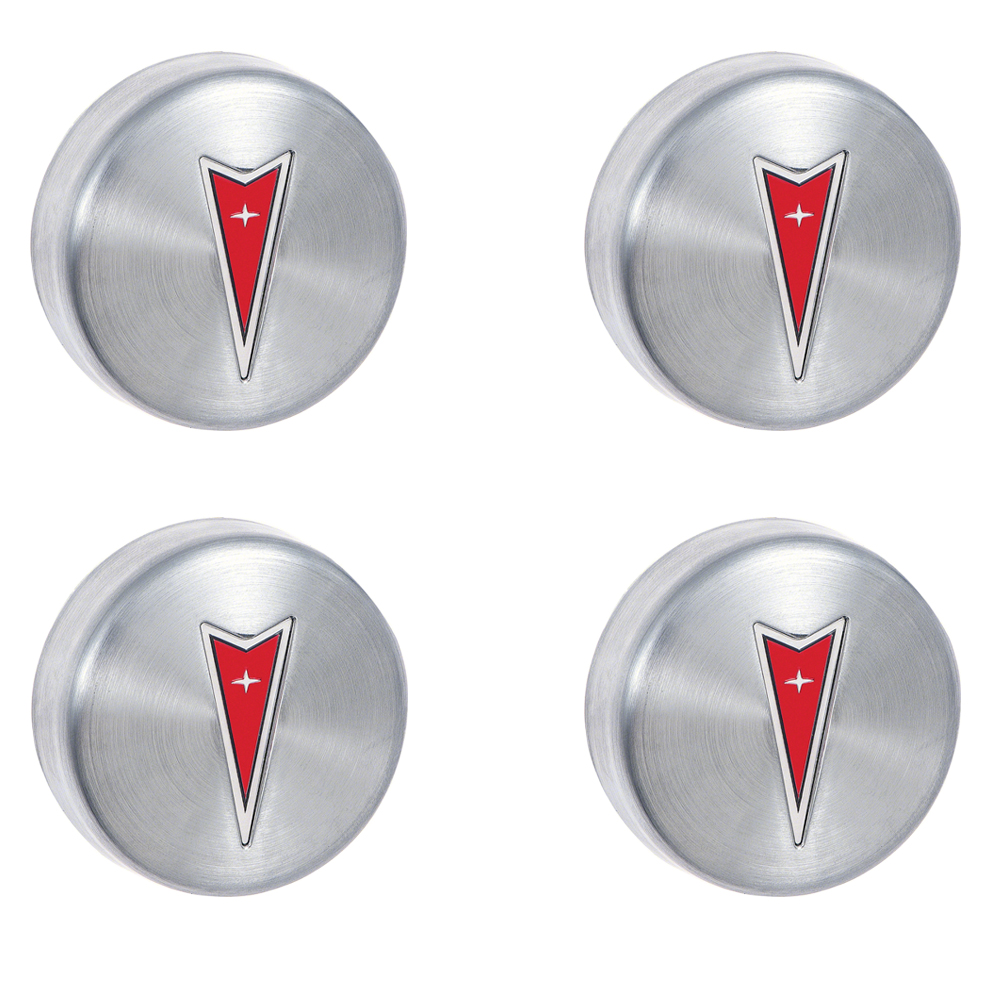 1977 Pontiac Firebird/TransAm CENTER CAP (ROUND WITH RED PONTIAC ARROWHEAD) - SET OF 4 | WT12334F