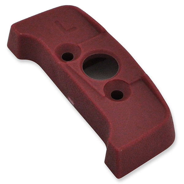 1977 Pontiac GTO/LeMans/Tempest SEAT BELT SHOULDER GUIDE ESCUTCHEON ON SEAT #20552360 (RED) - LH | IN12346Z