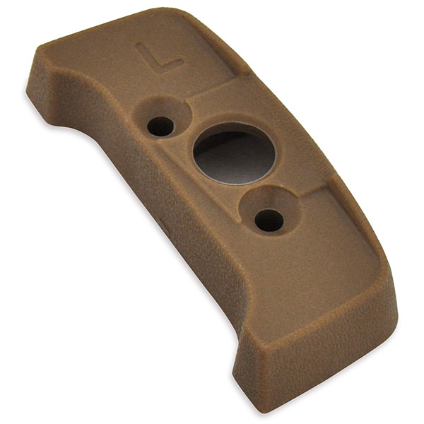 1977 Pontiac GTO/LeMans/Tempest SEAT BELT SHOULDER GUIDE ESCUTCHEON ON SEAT #20552358 (TAN) - LH | IN12348Z