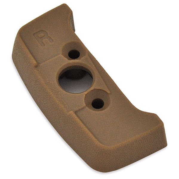 1973 Pontiac GTO/LeMans/Tempest SEAT BELT SHOULDER GUIDE ESCUTCHEON ON SEAT #20552357 (TAN) - RH | IN12349Z