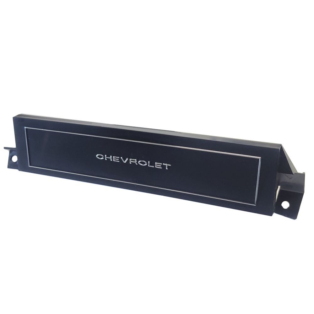 1971 Chevrolet Monte Carlo DASH HOUSING A/C DELETE PLATE FOR CENTER VENT AREA (SAYS CHEVROLET ON IT) | IN12420C
